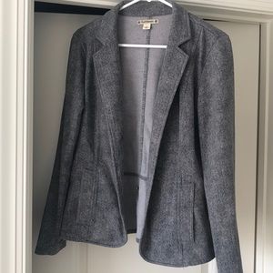 Black and Grey Heringbone Blazer